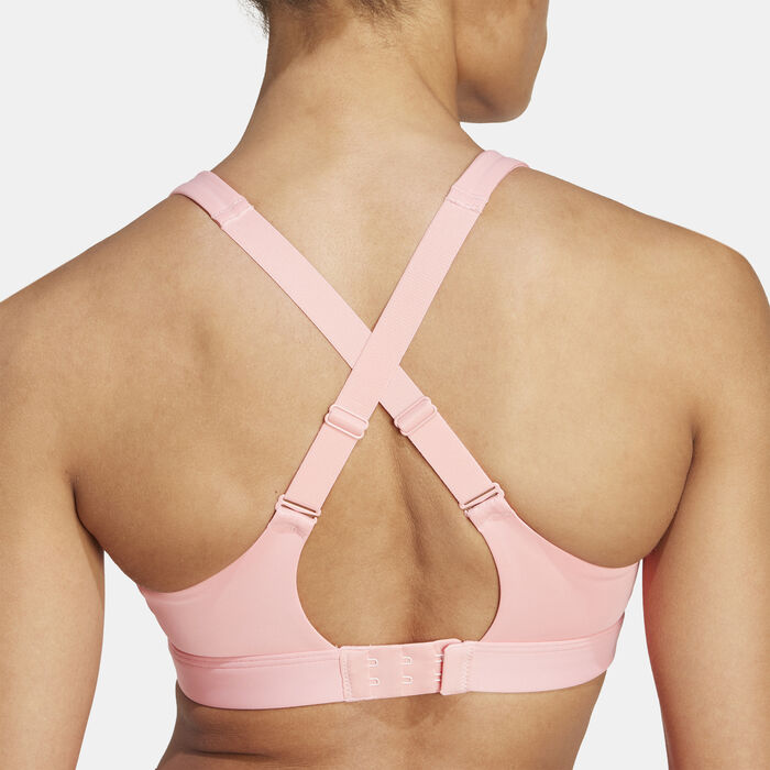 adidas Women's TLRDREACT High-Support Training Sports Bra Pink adidas Women's TLRDREACT High-Support Training Sports Bra Pink image number 4