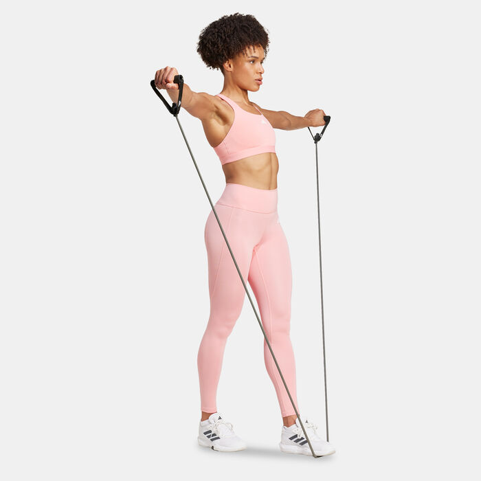 adidas Women's TLRDREACT High-Support Training Sports Bra Pink adidas Women's TLRDREACT High-Support Training Sports Bra Pink image number 2