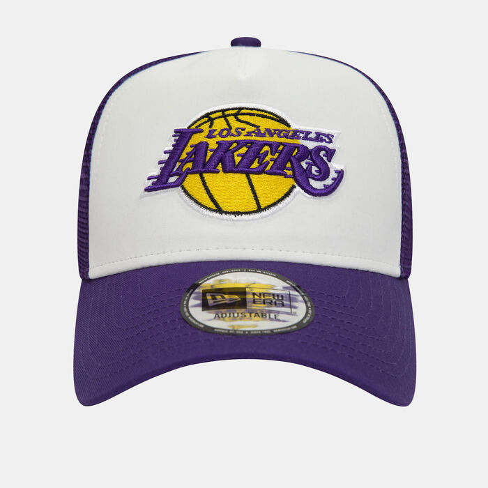 New Era Men's LA Lakers Team Colour A-Frame Trucker Cap Purple New Era Men's LA Lakers Team Colour A-Frame Trucker Cap Purple image number 0