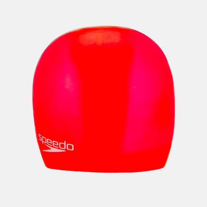 Speedo Plain Moulded Cap Red Speedo Plain Moulded Cap Red image number 1