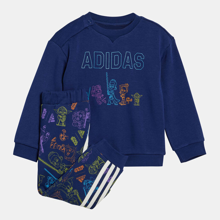 adidas Kids' Star Wars Young Jedi Sweatshirt and Joggers Set Blue adidas Kids' Star Wars Young Jedi Sweatshirt and Joggers Set Blue image number 0